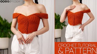 How to Crochet: Cable Stitch Peasant Top | Pattern & Tutorial DIY