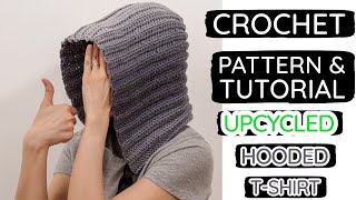 Upcycle Old T-Shirts into Crochet Hoodies | Pattern & Tutorial DIY