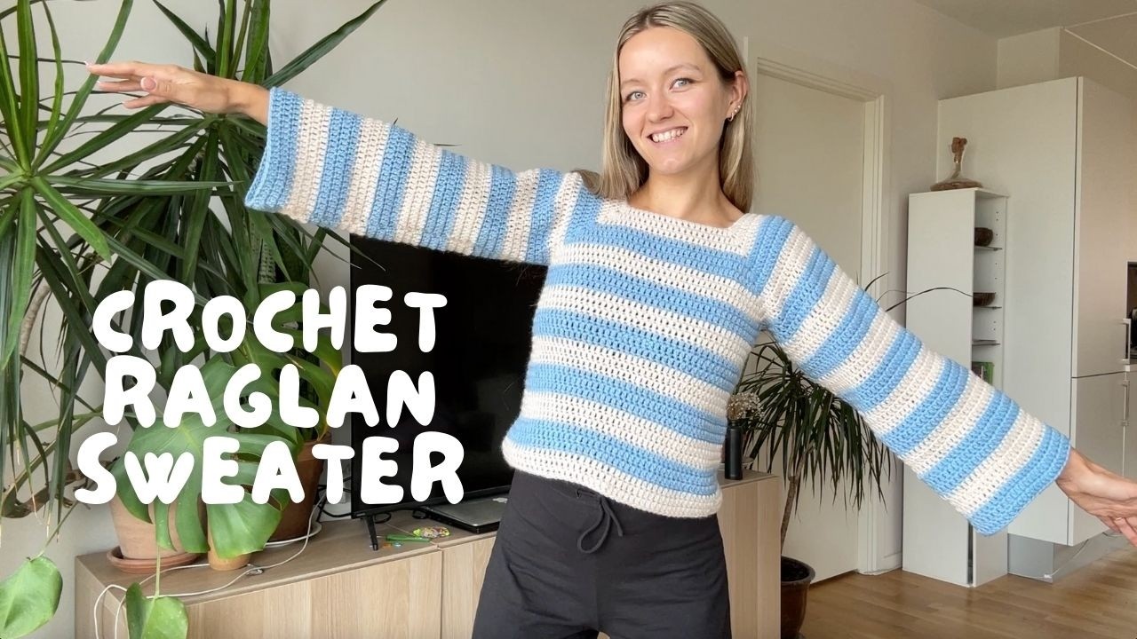 CROCHET RAGLAN SWEATER (Top Down) | Step-by-Step for Beginners