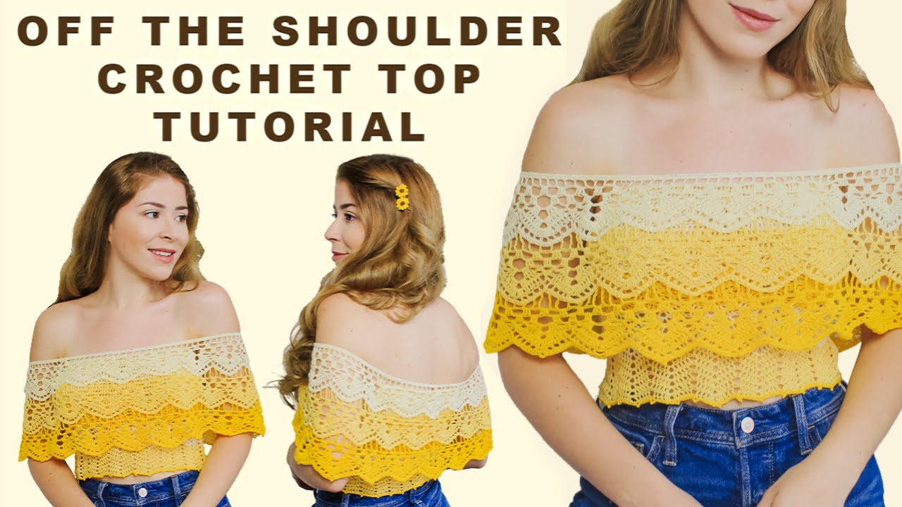 How to crochet an off the shoulder top! | Crochet top tutorial