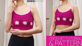 How to Crochet: Granny Square Bralette | Pattern & Tutorial DIY