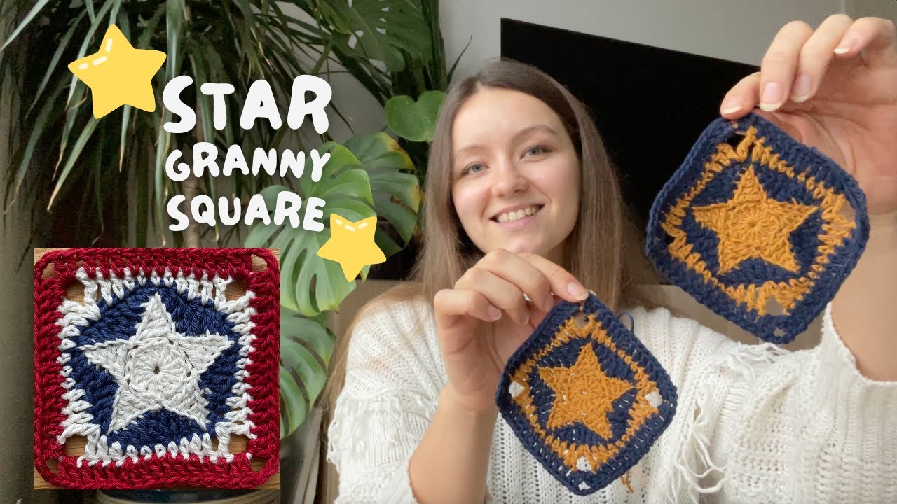 🌟 STAR CROCHET GRANNY SQUARE | beginner-friendly pattern