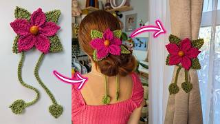 Crochet Flower Hair Accessory Pattern | Crochet Tutorial