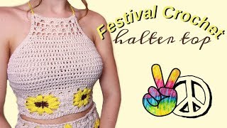 CROCHET TOP TUTORIAL | CROCHET HALTER TOP | BRUNATICALITY