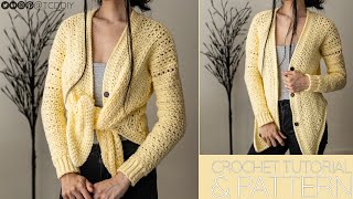Crochet Front Tie Cardigan | Pattern & Tutorial DIY