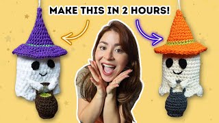 Easy Halloween Crochet Project! Witch Ghost Crochet Tutorial Boo-tiful