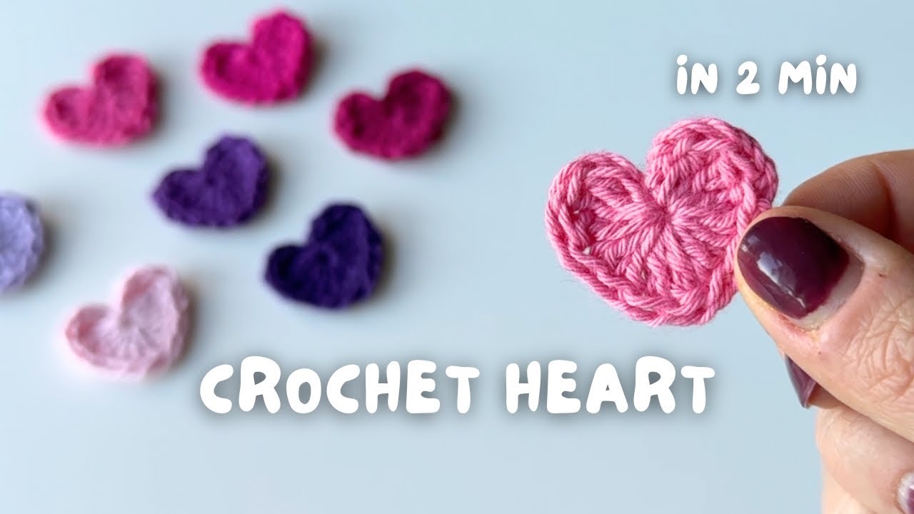 CROCHET A HEART IN LESS THAN 2 MINUTES! ❤️ easy & beginner-friendly tutorial