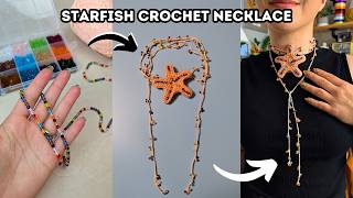Crochet Necklace ~ Easy Bead Crochet Necklace ~ Crochet Tutorial ~ Pinterest Inspired Crochet
