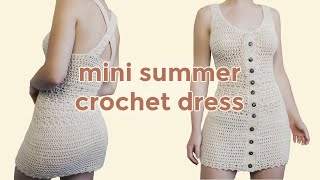 Crochet Summer Dress, Crochet Dress - Beginner friendly