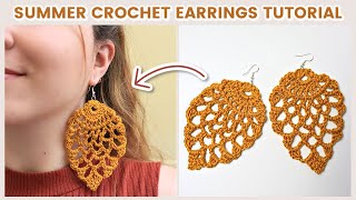 Crochet Earrings Tutorial SUPER EASY