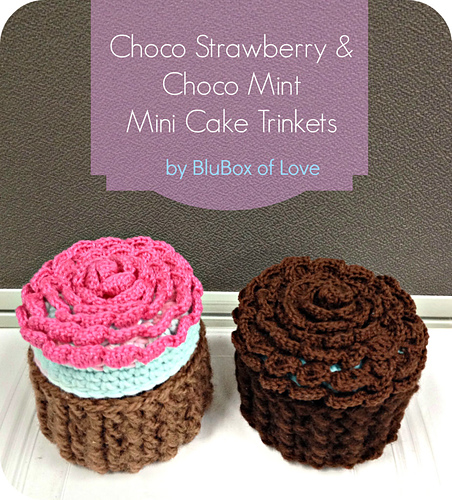 Choco Strawberry and Choco Mint Mini Cake Trinkets