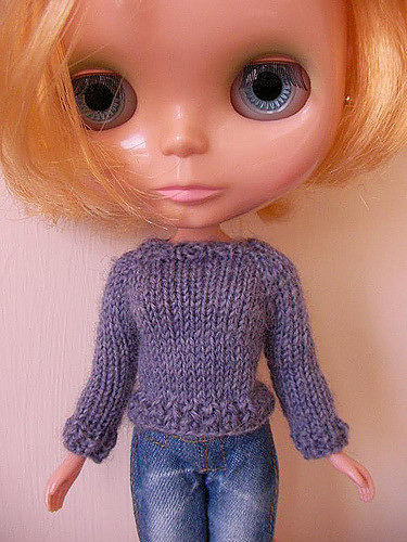 Basic Top Down Raglan Sweater for Blythe