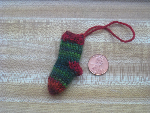 Teeny Tiny Toe-Up Sock Ornament