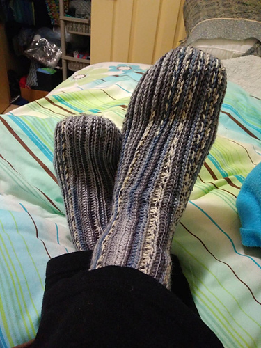 Sleeping Slip Stitch Socks