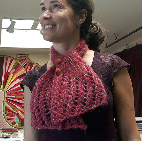 Anthropologie-Inspired Knitted Lace Neck Wrap
