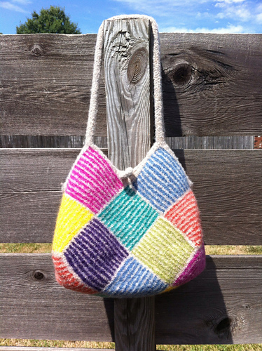 Garter Stripe Square Bag