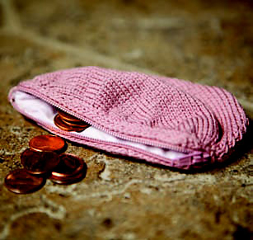 Sow's ear coin purse
