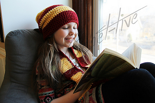 Striped Slouchy & Scarf Set