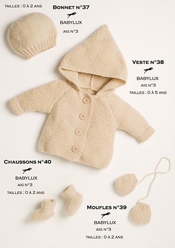 CB15 Baby accessories-Cardigan N°37-38-39-40