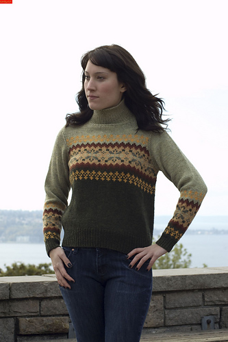 Colorblock Fair Isle Pullover