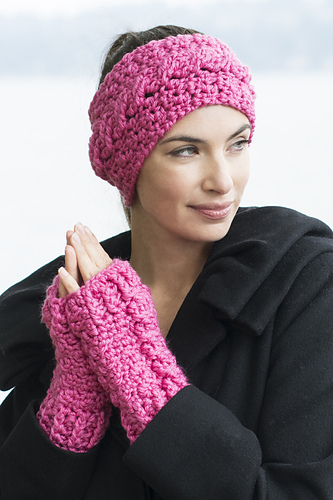 Cabled Mitts & Headband