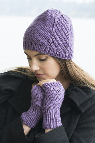 Birch Creek Fingerless Mitts & Hat