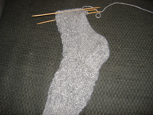 Cable Check Socks