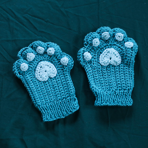 Cat claw half-finger gloves