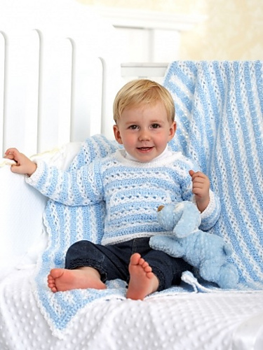 Striped Pullover & Blanket