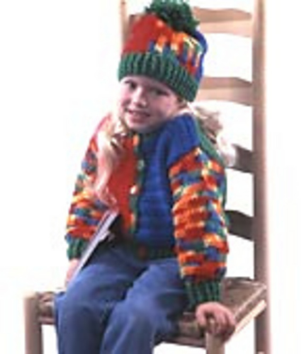 Kid's Color Blocks Hat & Sweater
