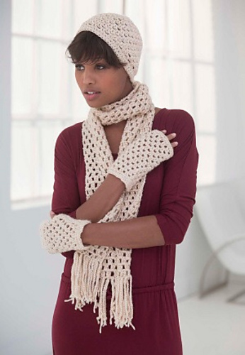 Simply Basic Hat Scarf and Gloves Set: Gloves