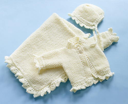Christening Set (knit) #90064AD Cardigan
