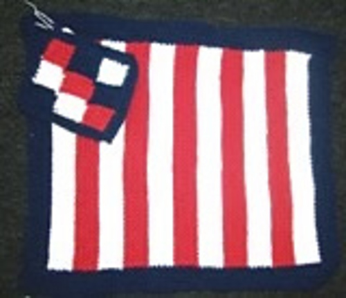 Patriotic Placemat Set (knit placemat)