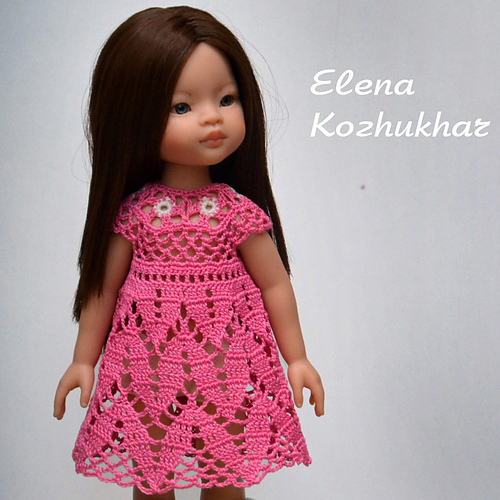 Flamingo crochet dress