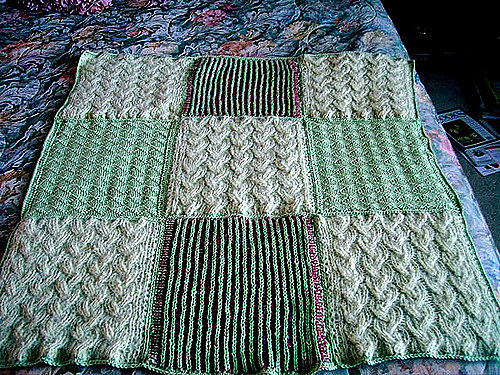 Nine-Block Baby Blanket or Lapghan