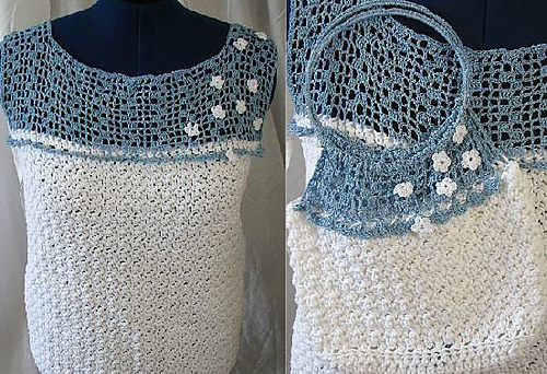 White Top With Mesh Accents and Matching Purse