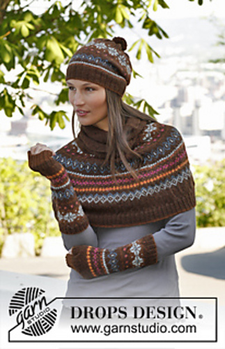 143-28a Autumn Aurora - Poncho and hat