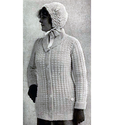 Ladies' Knitted Coat Sweater with Shawl Collar