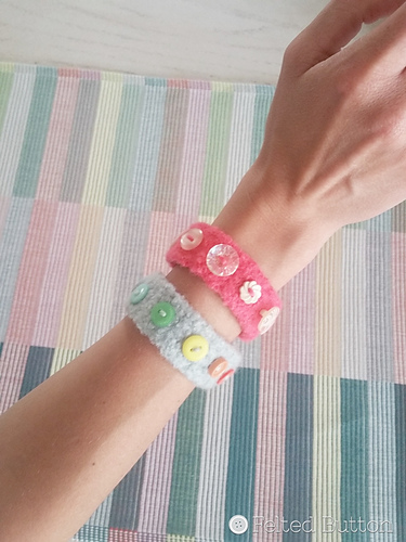 Felted Button Bracelet
