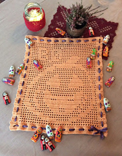 Halloween Pumpkin Table Runner