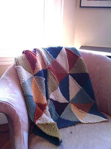 Broken Dishes Entrelac Baby Blanket