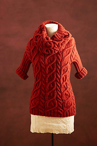 Cabled Pullover and Cowl