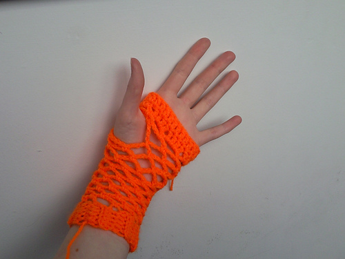Funky, Fancy or Frightening Fishnet Fingerless Gloves