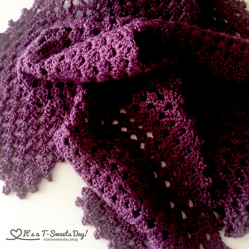 Granny Square Picot Scarf
