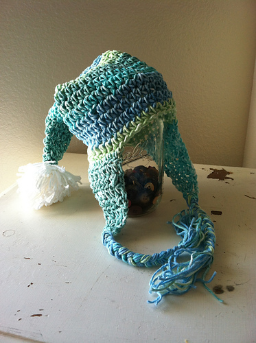 Striped Pixie Earflap Hat