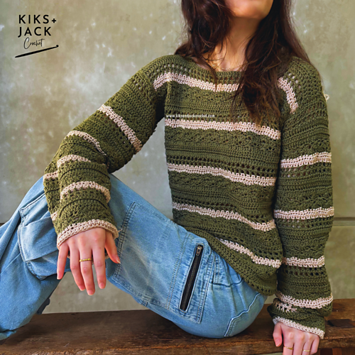 "Crochet is Love" Long Sleeve Sweater