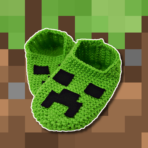 Minecraft Creeper Slippers