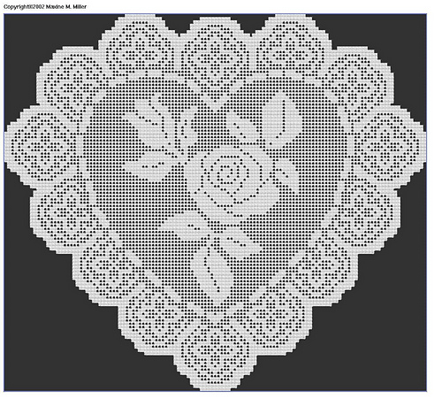 Valentine Heart Doily/Table Topper