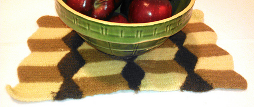 Tumbling Blocks Placemat & Pot Holders Set #S-75