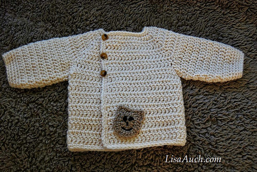 Baby Bear Newborn Crochet Cardigan